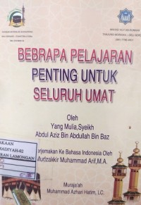Image of Beberapa Pelajaran Penting untuk Seluruh Umat